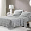 Ensemble de draps 4 pièces - Imprimé faune de sauge d'hiver, 100% flanelle de coton, dimensions luxueuses surdimensionnées jusqu'à une hauteur de matelas de 18 po, douceur supérieure, drap-housse élastique, pré-rétréci