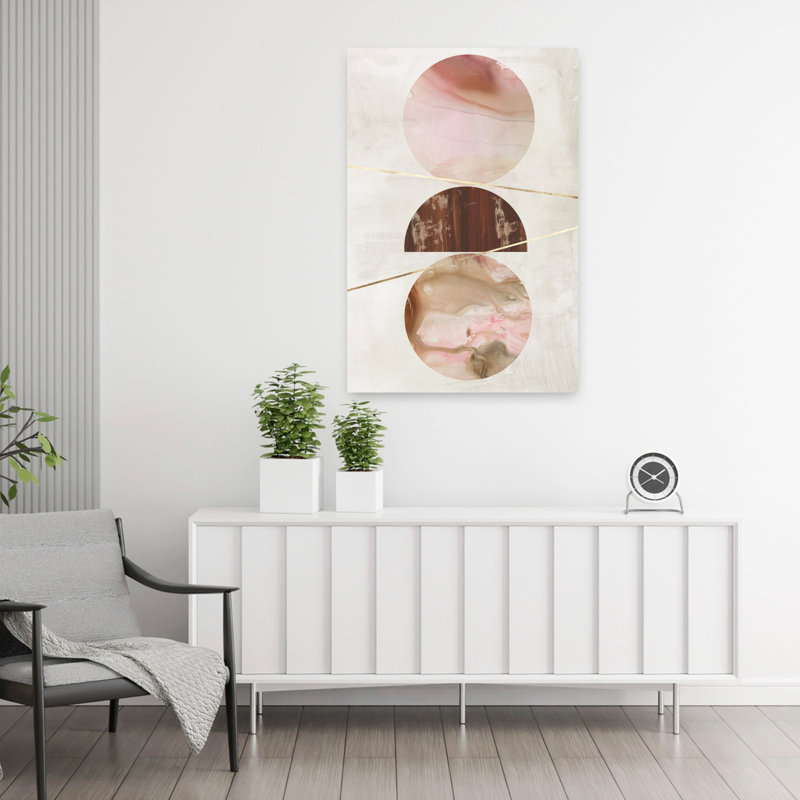 Balance of Blush II, art géométrique abstrait, H 36 po x l 24 po
