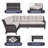 Wicker 6 - Person Modular Patio Conversation Sets with Cushions