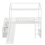 Lit mezzanine simple avec glissade et espace de rangement - Créez une chambre à coucher amusante, spacieuse et confortable