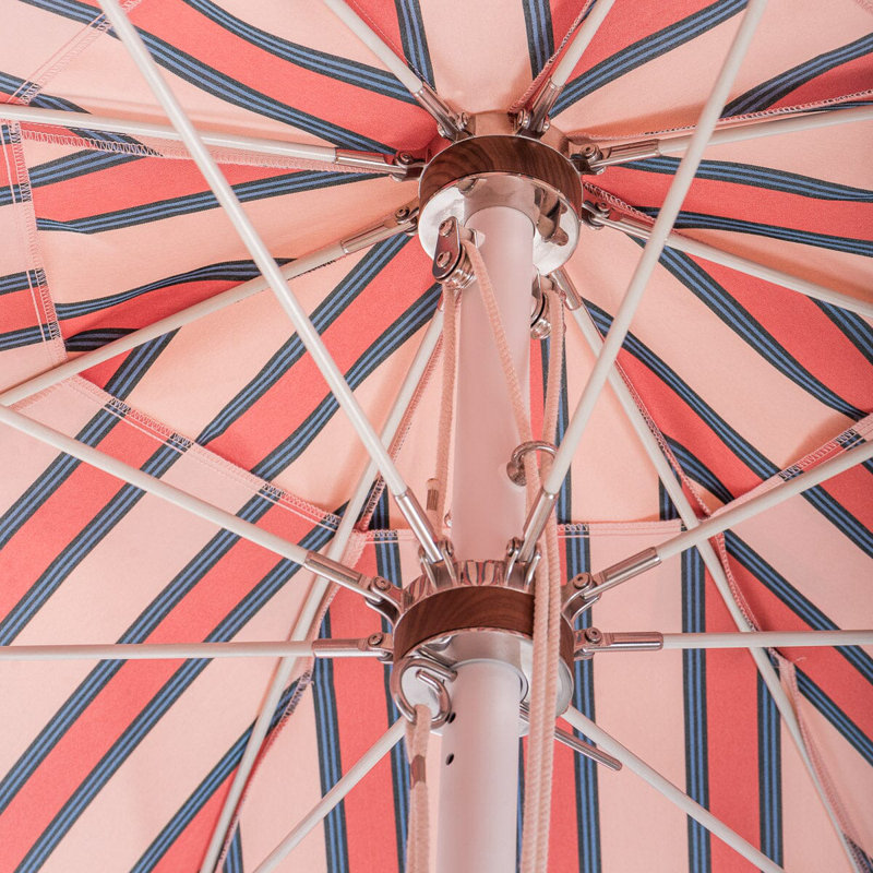 Patio 90'' W Umbrella, Pink/Red Striped