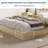 Modern Minimalist Wood Platform Bed Frame, Sturdy Floor-Standing Noise-Free Bed No Headboard-1232814353-1232814365