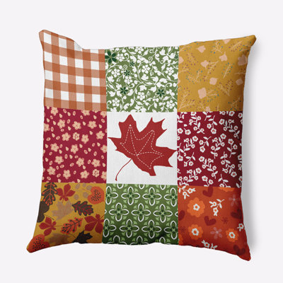 Floral Reversible Throw Pillow