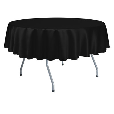 Ultimate Textile -40 Pack- Herringbone - Fandango 72-Inch Round Tablecloth, Black