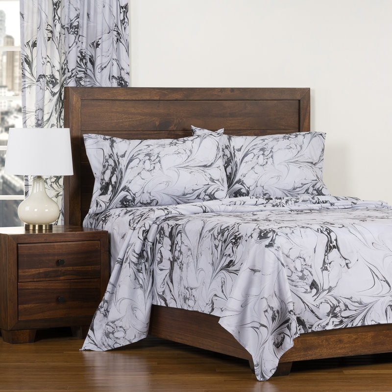 Ensemble de draps Carrara, Ensemble de drap pour grand lit avec drap-housse e
