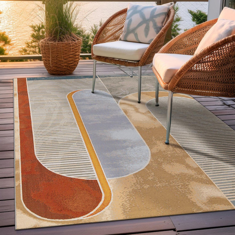Keazia Indoor/Outdoor Area Rug, Rectangle 4'1" x 6'1"