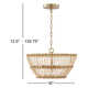 Foley 3 Light Rattan Dimmable Pendant