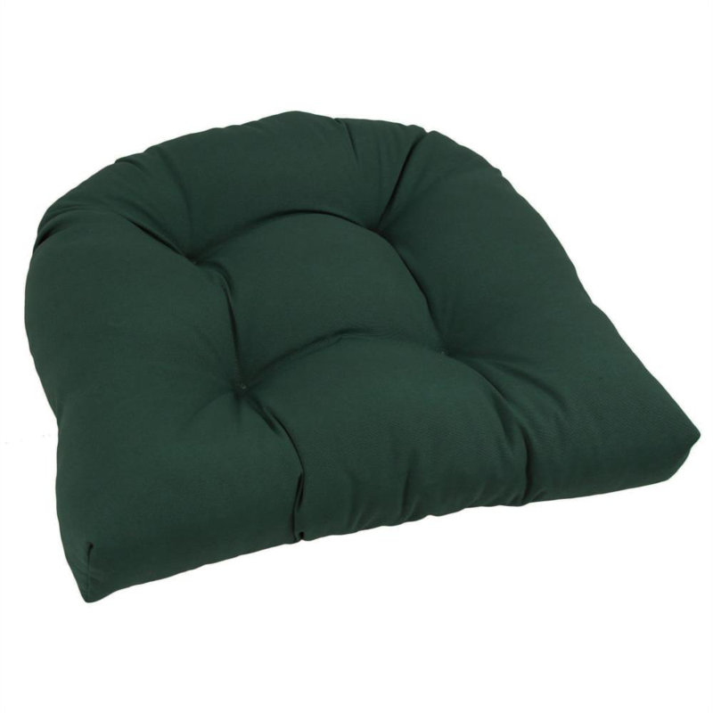 Outdoor 5'' Seat Cushion, Forrest Green Velvet, 1