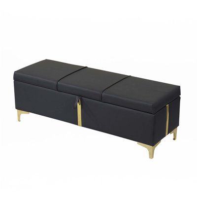 Elegant Upholstered Storage Ottoman