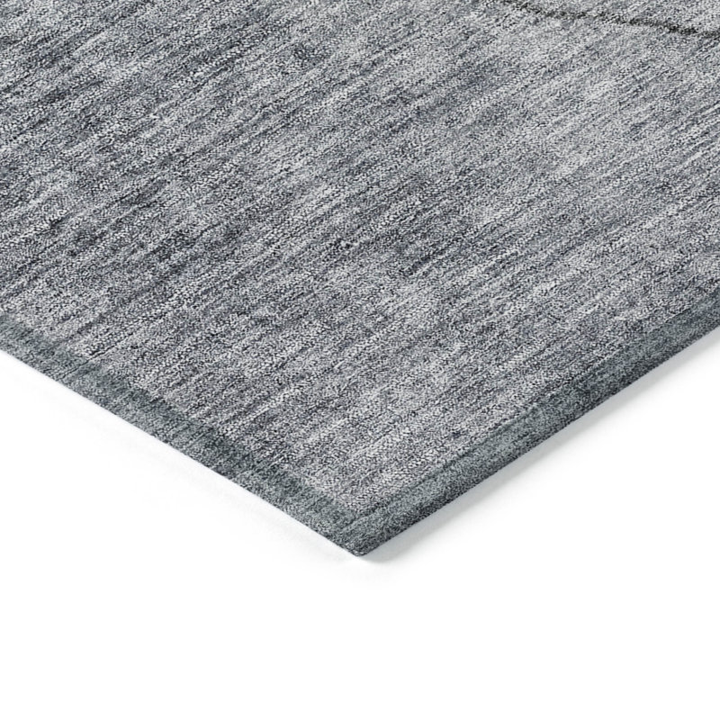 Tapis intérieur lavable abstrait bleu denim et bleu ciel HomeRoots 3 pi x 5 pi