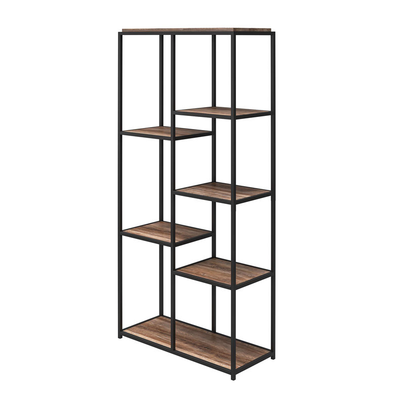 Andreis 179.8cm H x 86.1cm W Steel Etagere Bookcase