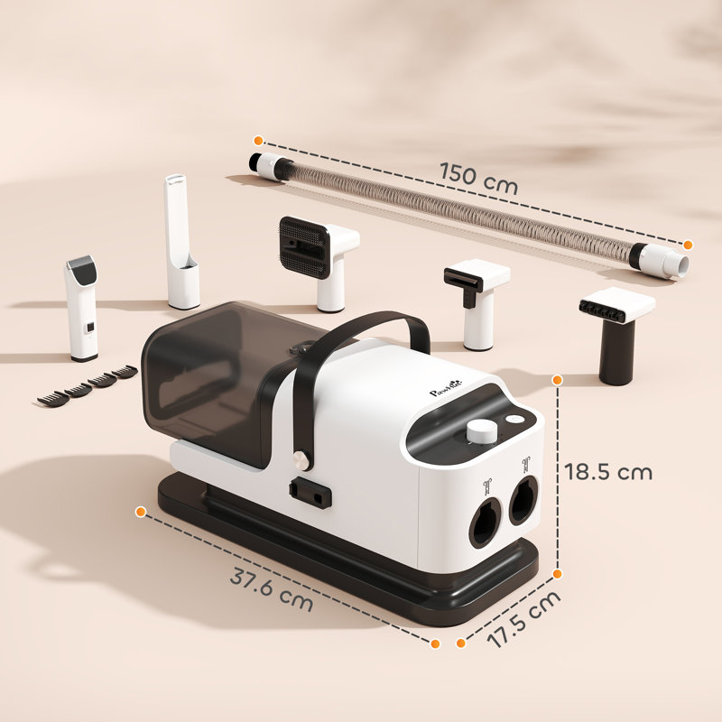 18.5cm H x 37.6cm W x 17.5cm D Dryer