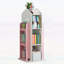 Bibliothèque rotative à 4 niveaux, tablette de présentation à 360 °, durable et sécuritaire pour les chambres d'enfants, assemblage facile, rangement à compartiments multiples-1359307142