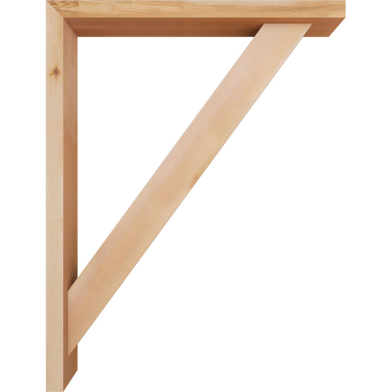 Support de bloc traditionnel avec entretoise décalée, 34 x 26, Cèdre rouge occidental de l 3 1/2 po (lisse)