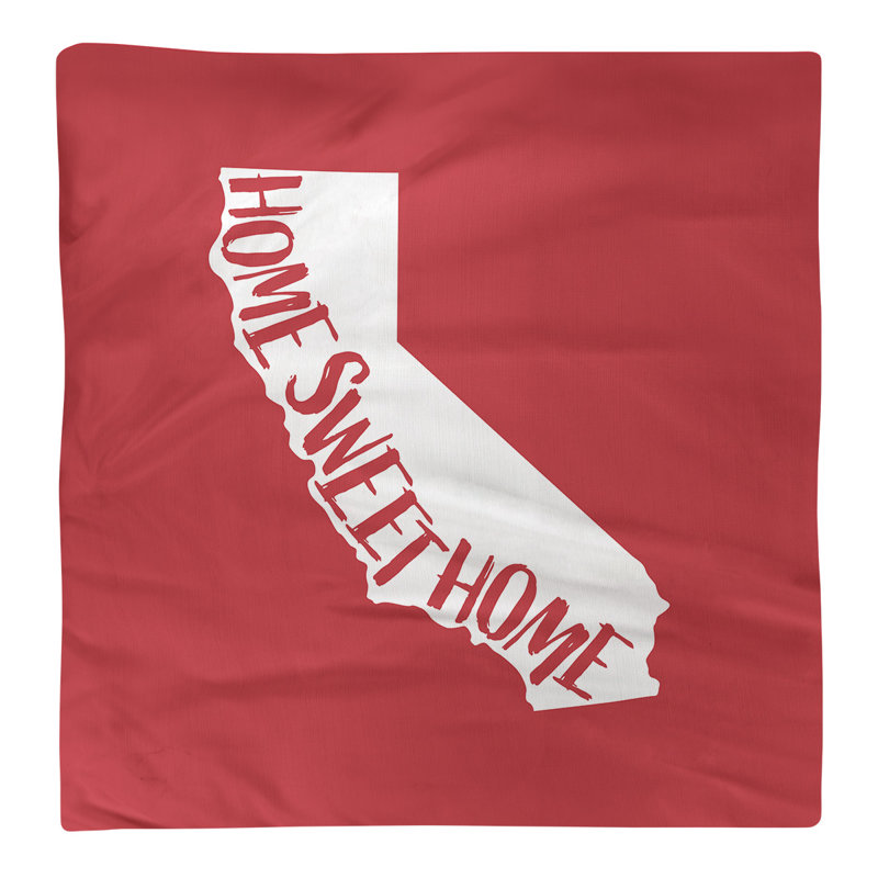 Cotton, Polyester Cities & Maps Square Napkin, Red, 22" W x 22" D, Polyester