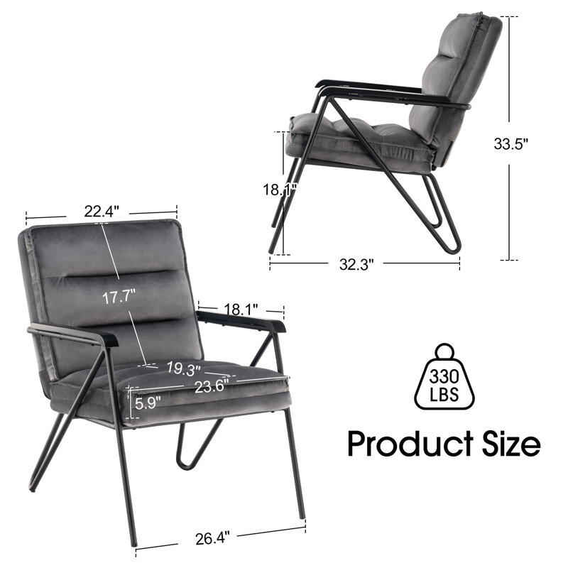 Fauteuil Kaiyn, Gris foncé