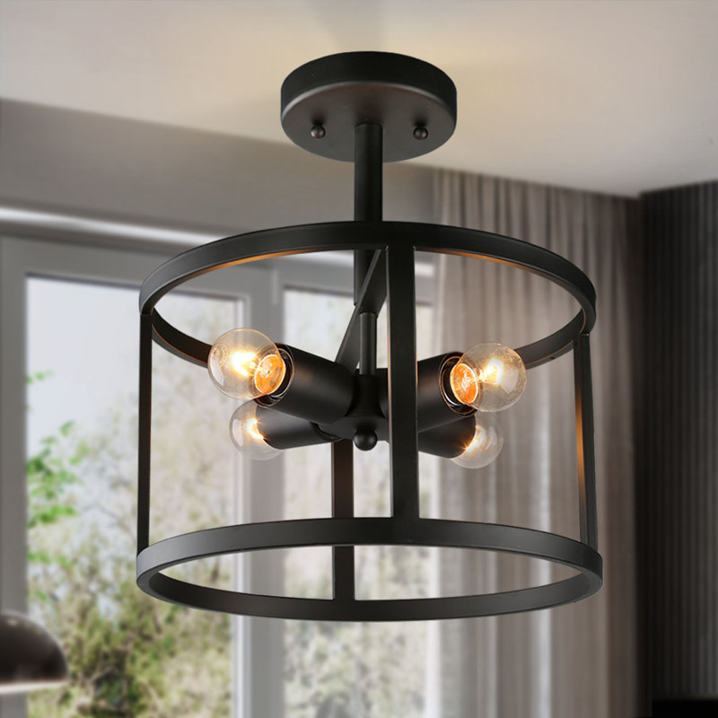 Plafonnier semi-encastré 4 lumières 11,8 po Ifill