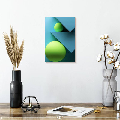 Avery Green Circles And Blue Triangles