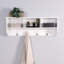Portemanteau mural blanc avec 4 crochets doubles