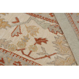 Oushak Handmade Oushak Silk and Wool Floral Area Rug