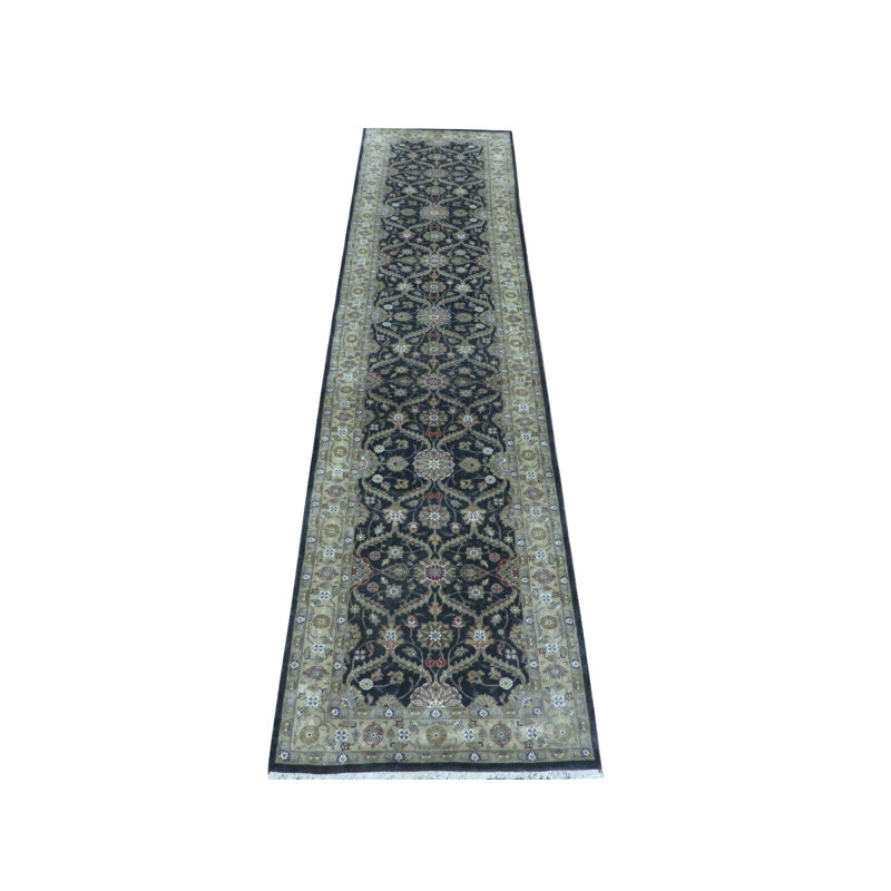 Tapis de zone de tapis de couloir 2 pi 10 po x 11 pi 9 po one-of-kind-noué la main