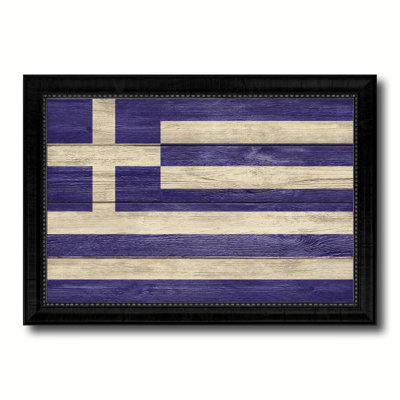 Drapeau de la campagne en grèce sur toile