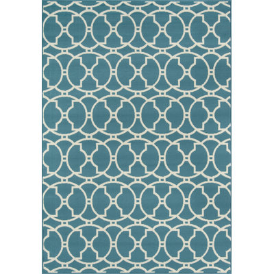 Tapis intérieur / extérieur bleu Yepez