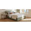 Cadre de lit plateforme capitonné moderne pour lit queen size, recouvert de lin synthétique bicolore, tête de lit avec coutures de biscuits haut de gamme.-1699228903
