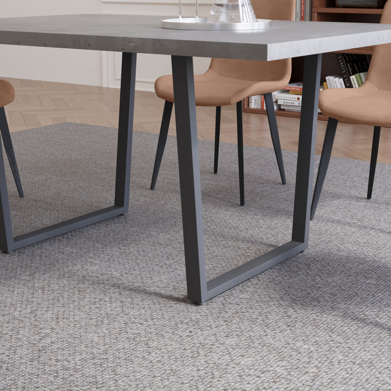 Ensemble de table rectangulaire 5 pièces Malaia avec 4 chaises assorties pour la salle à manger, la cuisine et les chambres