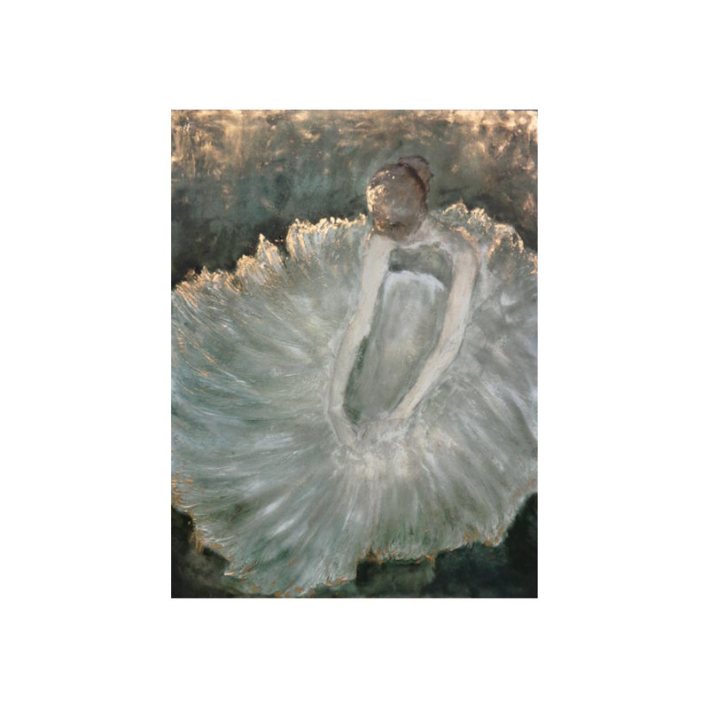 Dancer At Rest Painting by Beverly Fuller, 66" H x 50" W x 1.5" D, Glass Coat