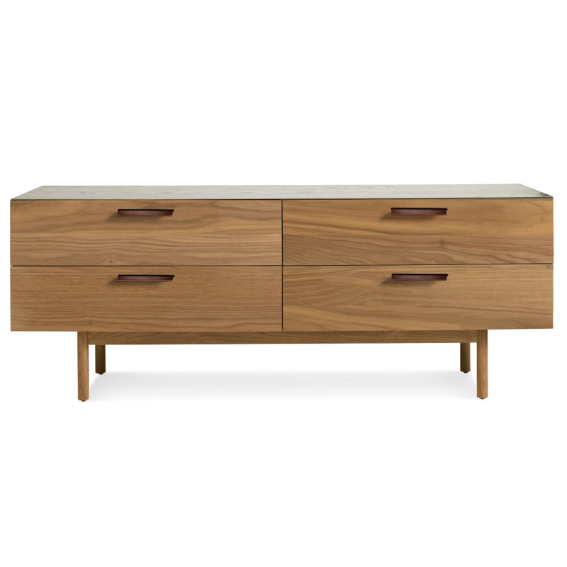 Shale 4 - Drawer Solid Wood Dresser, Walnut