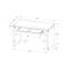 Bureau d'ordinateur contemporain 48 po avec plateau spacieux et plateau à clavier, stratifié noir et gris Contemporary
