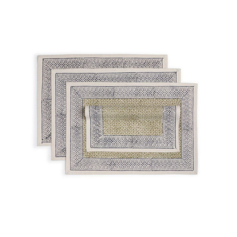 Cotton Geometric Rectangle Placemat