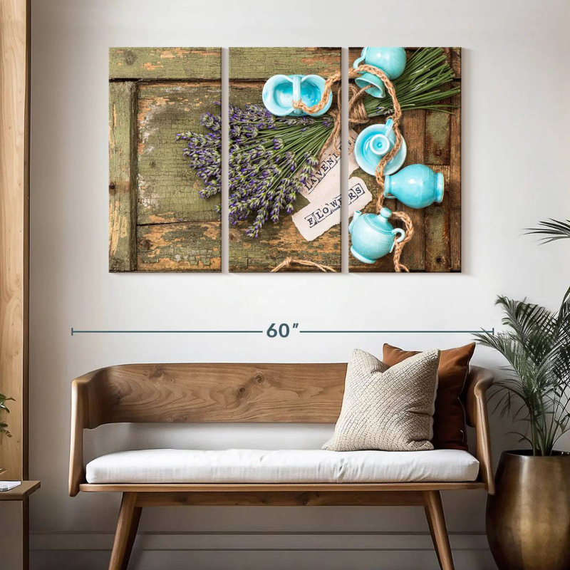 Harnek Rustic Lavender, 32" H x 50" W