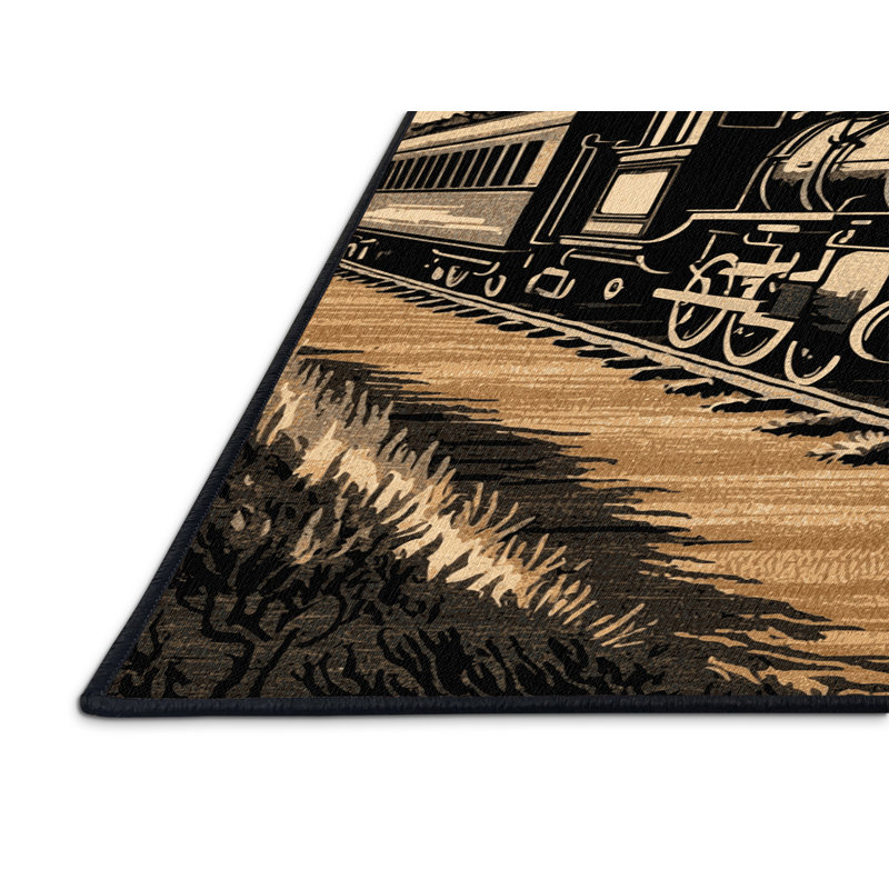 Tapis de transport noir lavable à la machine, Rectangulaire 2 pi x 3 pi
