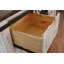  Commode combinée 54 po à quatre tiroirs en bois massif brun et blanc