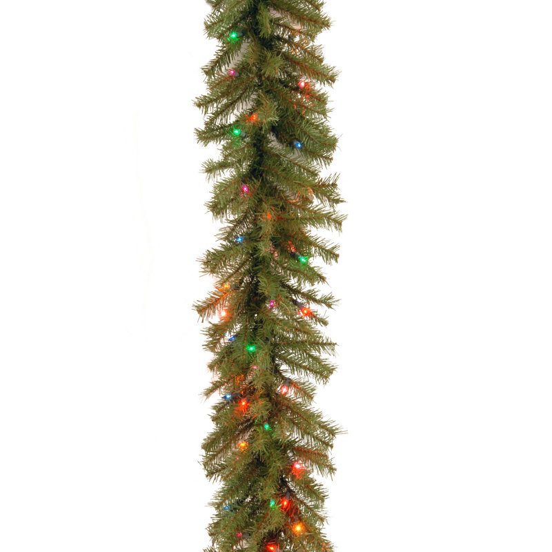 The Holiday Aisle® 9 ft. Norwood Fir Garland with Multicolor Lights