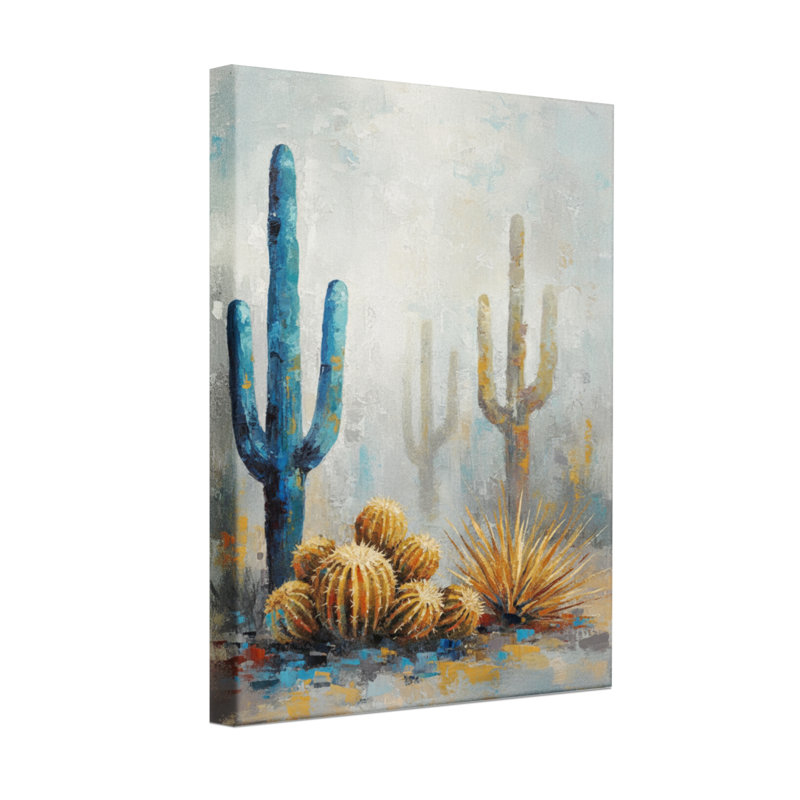 Plantes et fleurs, paysage de cactus du désert, reproduction d'art sur toile