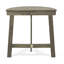 Table de bistro demi-ronde, de couleur grise, fabriquée en bois, forme de bois pliable, finition,