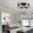 19" Green Industrial Ceiling Fan With Light - Flush Mount Caged Ceiling Fan With Remote, 3-Light Rustic Ceiling Fan, Silent 6-Speed Reversible DC Motor For Bedroom, Living Room (Bulb Not Included)