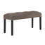 6 pièces belle table de salle à manger noire / brune en faux marbre, table carrée, rembourrée, doucement courbée, banc de la salle à manger, meubles en bois, noir, brun, moka, beige