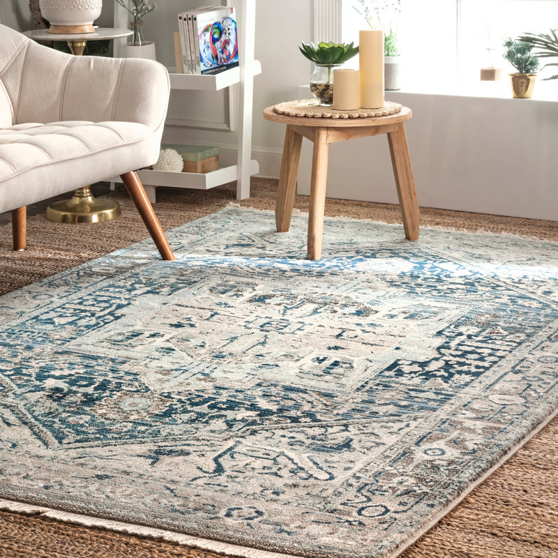 Funderburk Oriental Indoor Rug, Rectangle 6'7" x 9'
