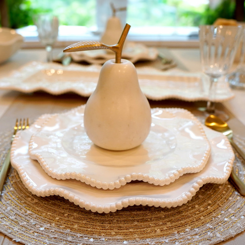 Assiette plate en mélamine Certified International, Crème