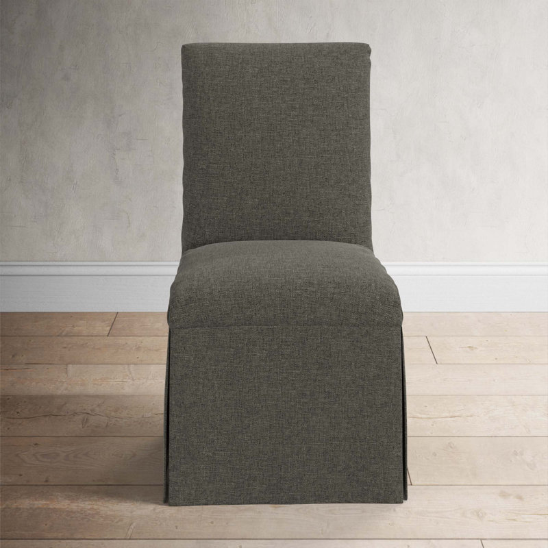 Chaise Ivsons Parsons, Lin texturé gris anthracite Zuma