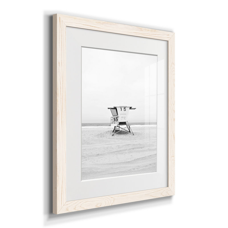 Mission Beach - reproduction de photo sur papier encadrée, H 24 po x l 18 po x P 1,5 po, Blanc