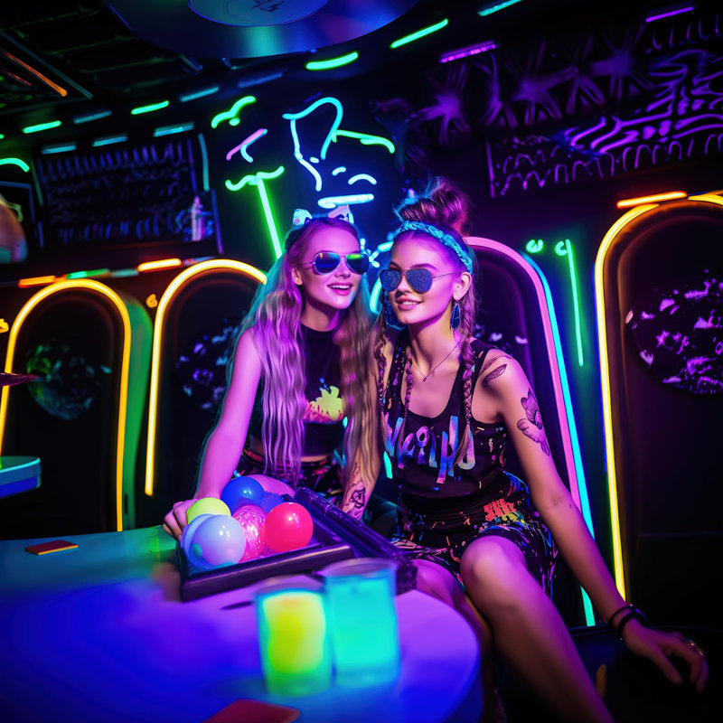 Barrina Led Black Light Bar, T10 Vertical Standing Uv Blacklight Fixture, 42w, 4ft Height With On/off Switch And Tripod Floor Stand