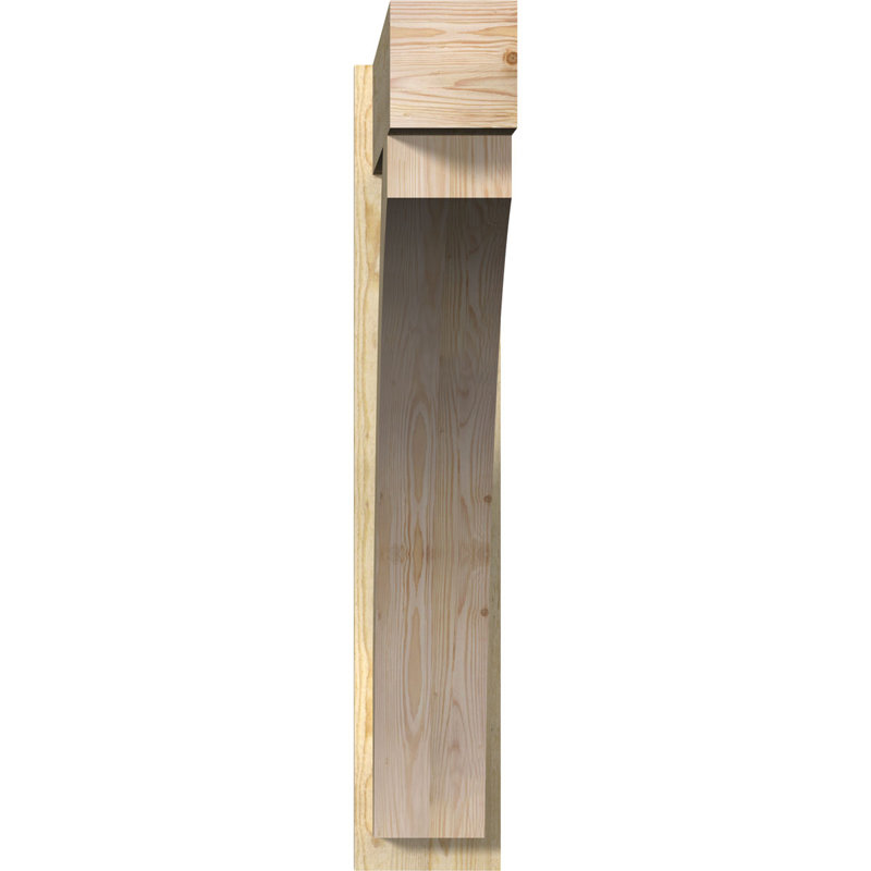Bloc de bois rustique Thorton, Cèdre rouge de l'Ouest de 8 po (sciage brut), P 44 po x H 44 po