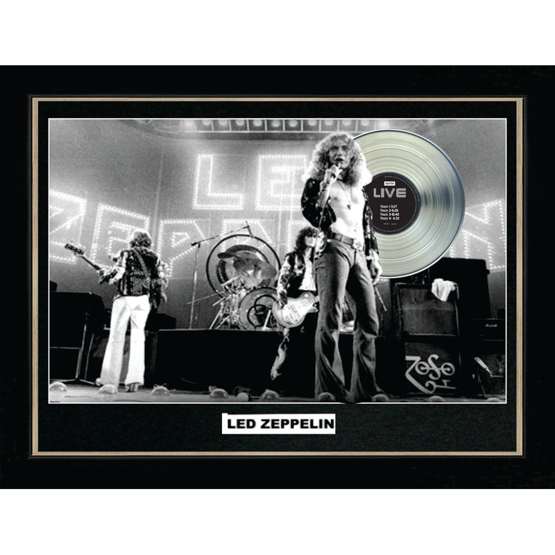 Led Zeppelin Live encadrée avec platine LP