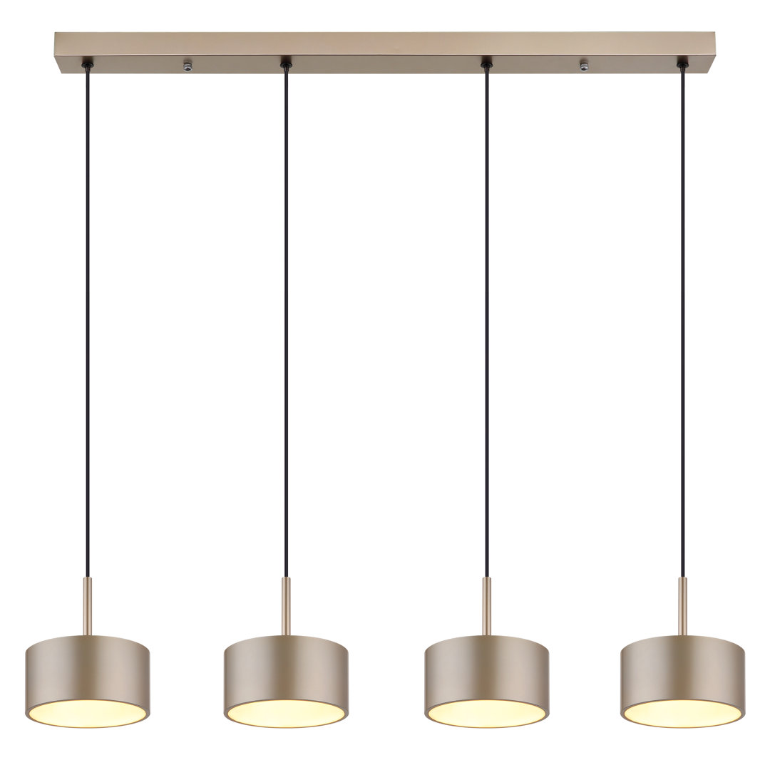 1 - Light Matte Black LED Geometric Pendant