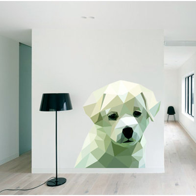 Adhésif décoratif chien polygonal
